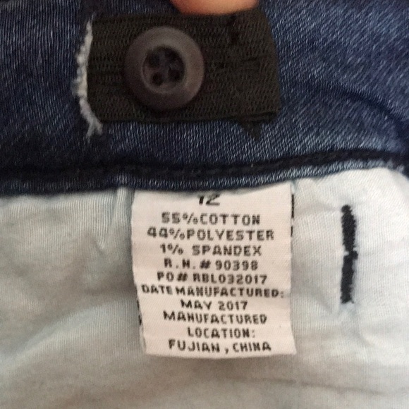 NWOT REBEL JEANS CO FRENCH TERRY STRETCH KNITTED MOTO YOUTH SIZE 12 JEANS NEW! - Picture 9 of 14